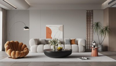 现代客厅3D模型下载